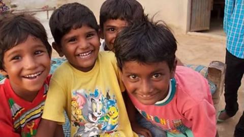 A group of indian children