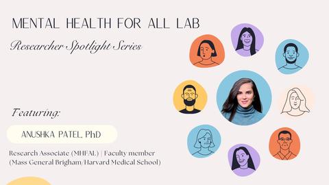 A banner showcasing the spotlight of one of the lab researchers