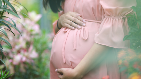 A pregnant woman