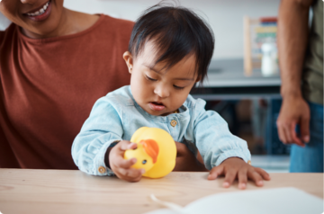 child with toy