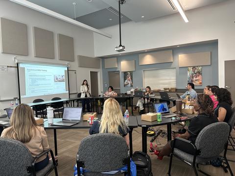Presentation to a group of people
